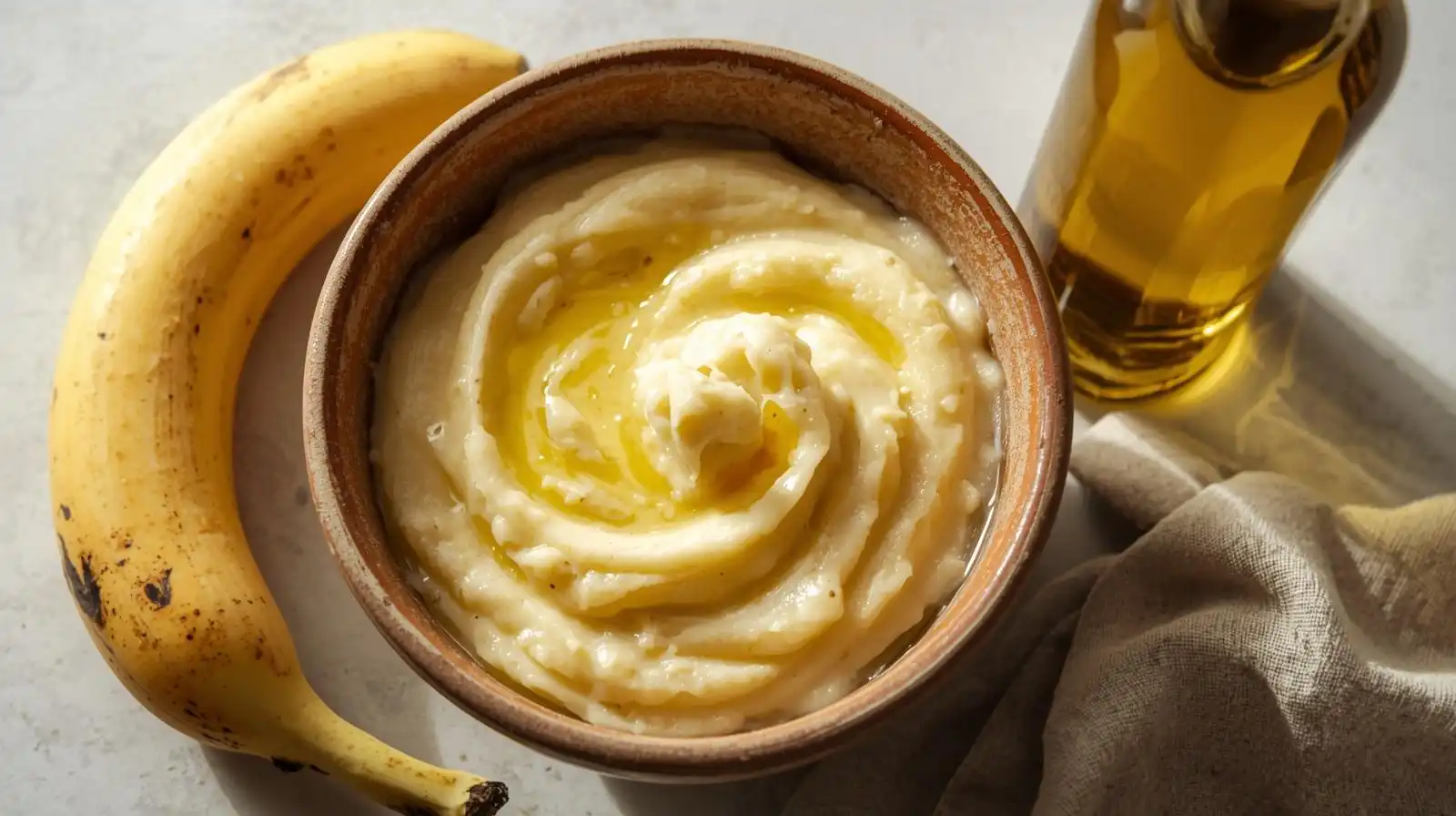 Banana & Olive Oil hair mask for moisture and to help with breakage