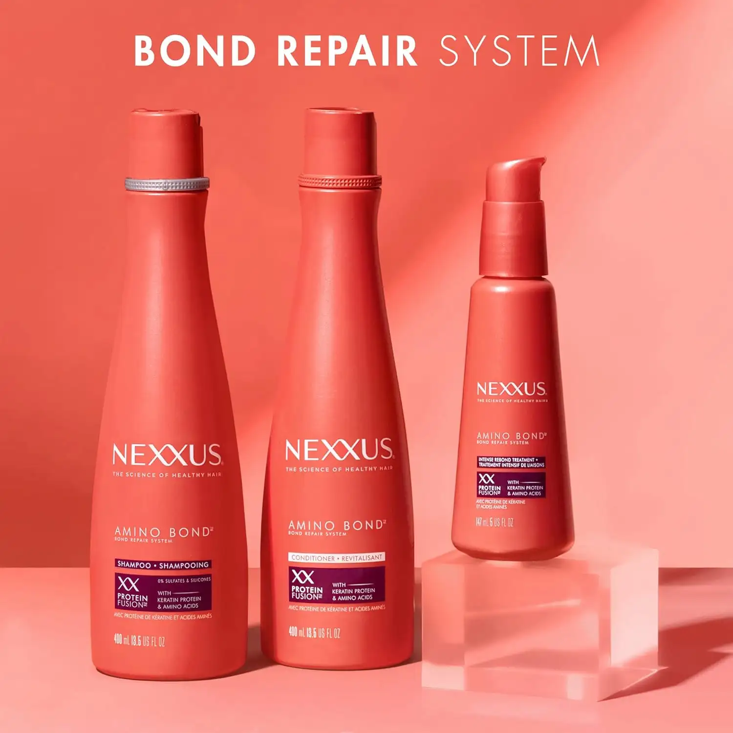 Nexxus Intense Bonding Treatment Amino Bond for Stronger, More Damage-Resistant Hair, with Amino Acids & Keratin Protein